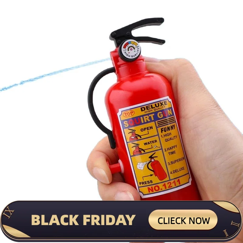 2pcs Funny Mini Fire Extinguisher Toy Water Guns Spray Water Outdoor Pool Beach Summer Toys Fireman Squirters for Kids Party