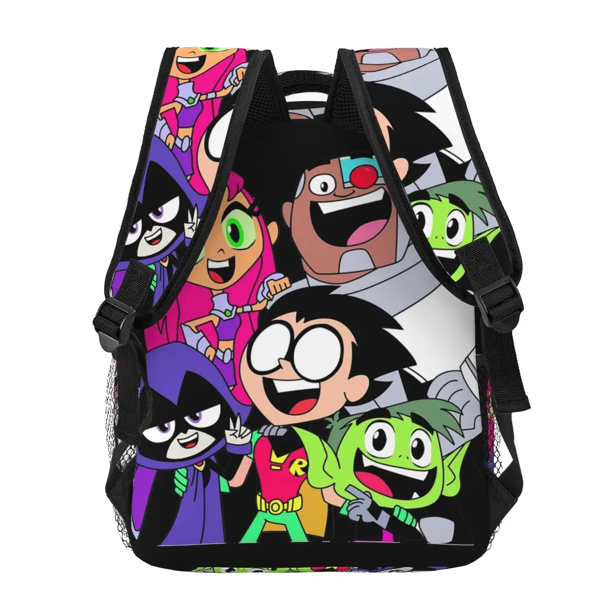 Teen Titans Picture Backpacks Boys Girls Bookbag Students School Bags Cartoon Kids Rucksack Shoulder Bag Large Capacity