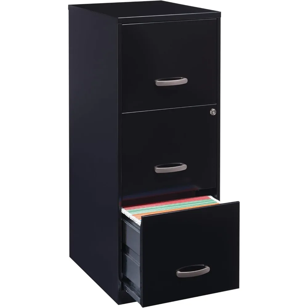 

Filing Cabinet, 18" 3-Drawer Vertical File Cabinet, Durable, steel construction, Suitable for office or home work, File Cabinets