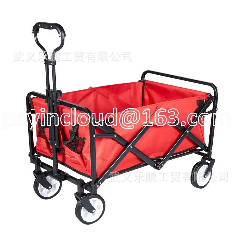 Outdoor Camping Folding Trolley Beach  Tent Equipment Trailer off-Road Supplies  Luggage