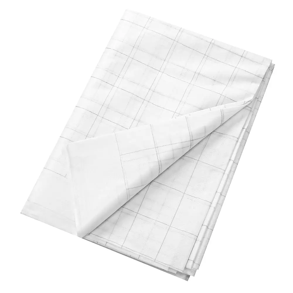 

48 дюймов x 4 ярда, несвариваемый тканевый прокладочный материал, легкий нетканый флизелин для шитья и квилтинга с предварительно нанесенными сетчатыми линиями