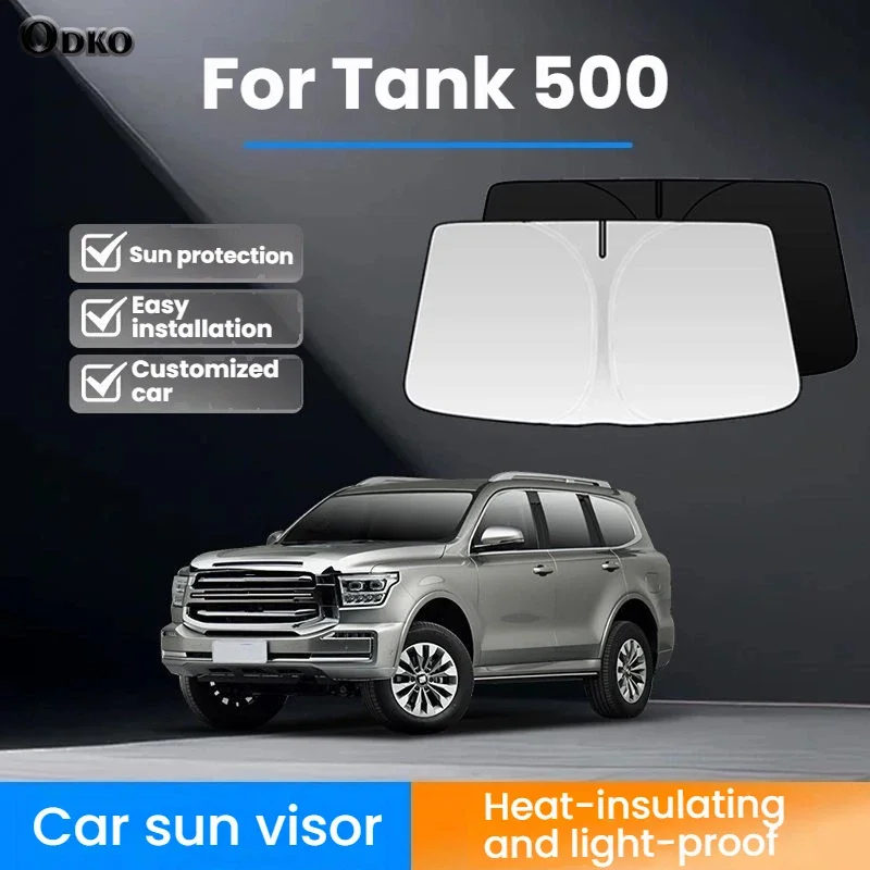 

For Tank 500 Interior Accessories Car Front Window Sunshade Custom Fit Windshield UV Protection Sun Shade Heat Insulation