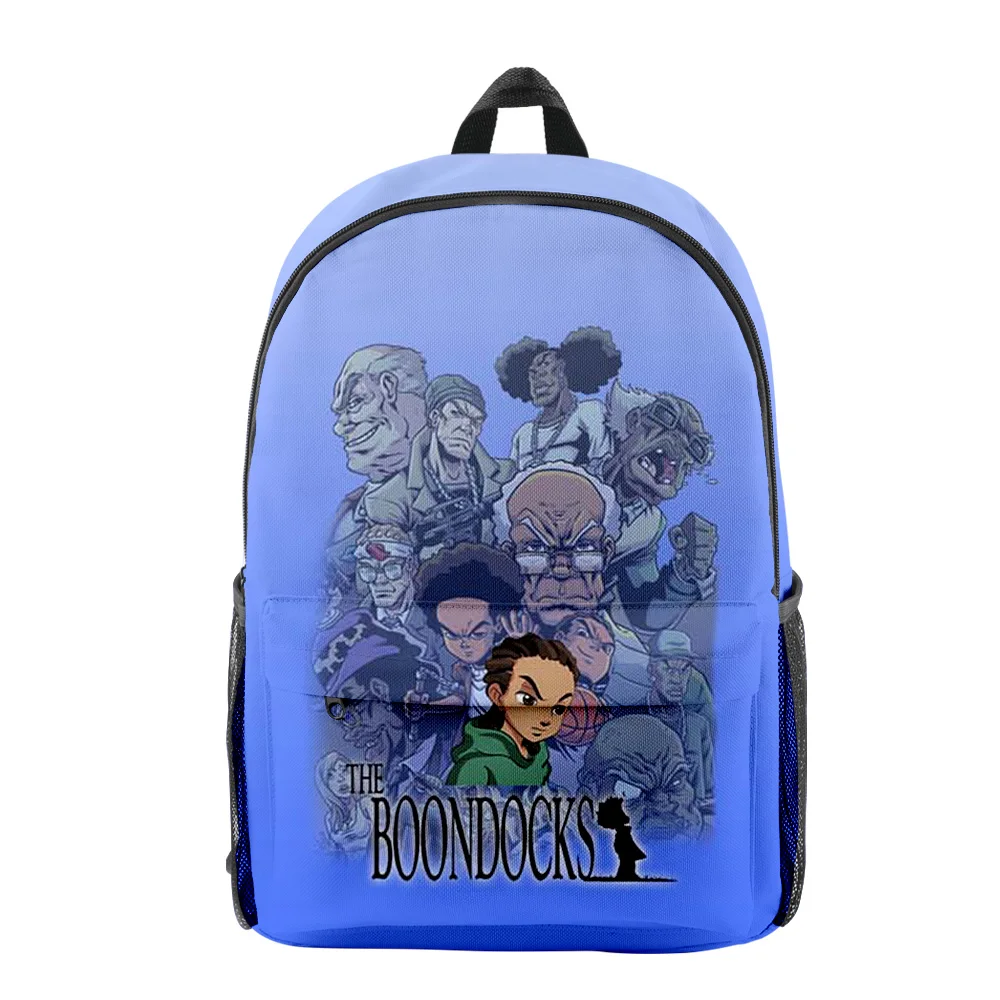 

Hip Hop Popular The Boondocks pupil Bookbag Notebook Backpacks 3D Print Oxford Waterproof Boys/Girls Travel Backpacks