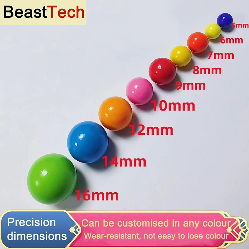 Colourful 5mm6mm7mm8mm baking Varnish Colour Solid Stainless Steel Beads Iron Beads Toys Maze Tumblers Colourful Steel Balls