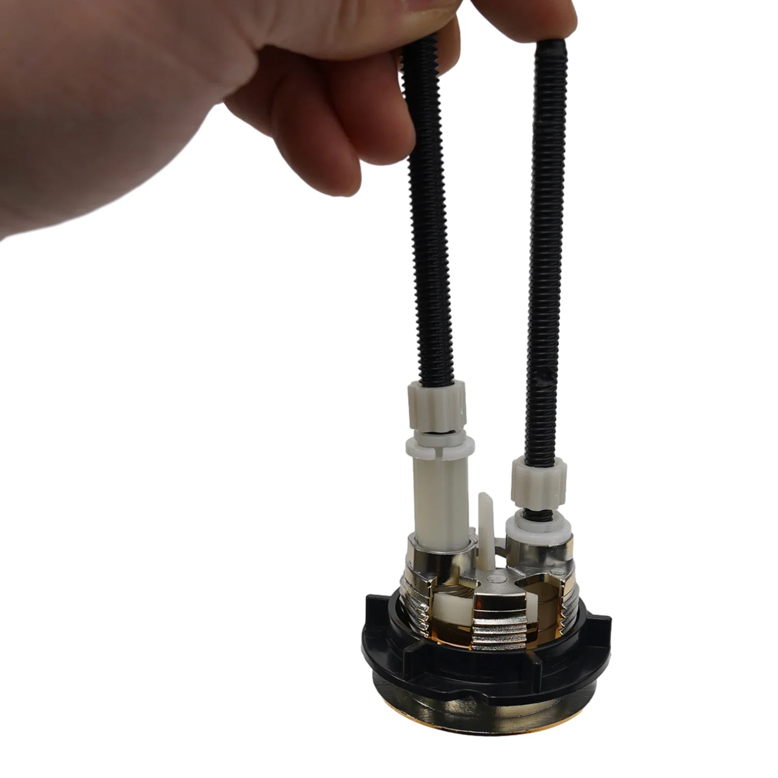 

Black Gold Electroplated Chrome Finish Toilet Mechanical Top Flush Valve Dual Flush Toilet Lid Black Gold Toilet