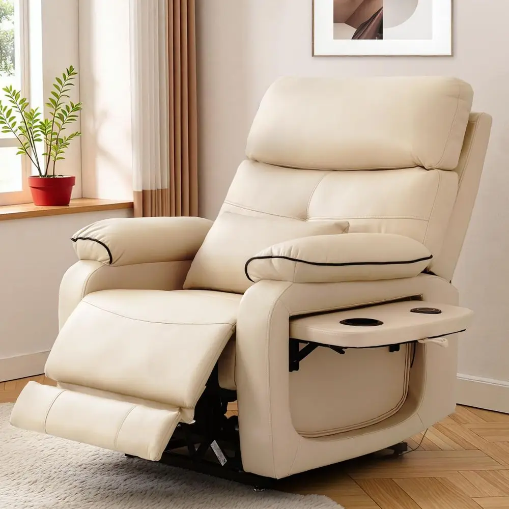 

Motor Power Lift Recliner Chair for Adult amp Elderly, Infinite Position Lay Flat Lift Chair with Heat amp Massage, Cup Holder,