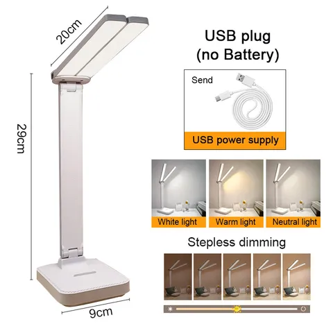Складная USB-лампа с сенсорным управлением и защитой для глаз — фото товара