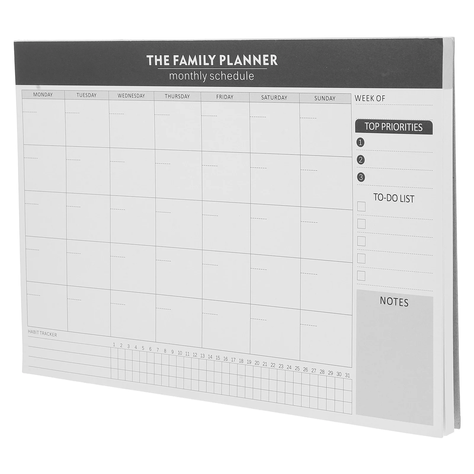 

Boost Productivity Monthly Planner Schedule Agenda Task Checklist Daily Weekly Notepad Organizer Elegant Layout Office Supplies
