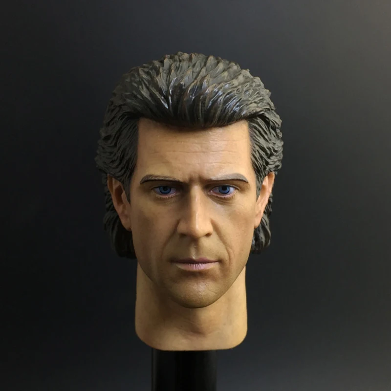 

in stock 1/6 William Wallace Mel Gibson Head Sculpt PVC Head Model Toys Fit 12in TBLeague Muscle Action Figure Toy