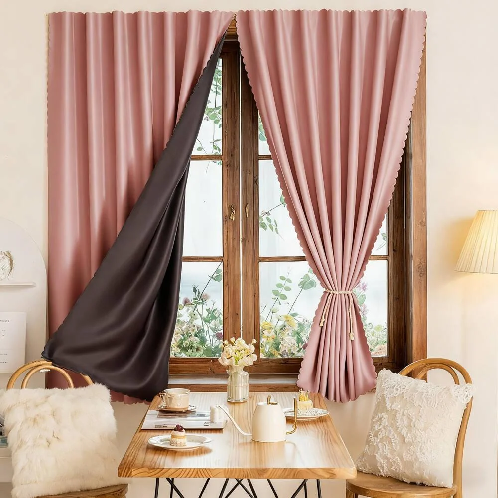 1pc Self-Adhesive No-Drill Cur - Blackout Curtain Nursery 评论和价格