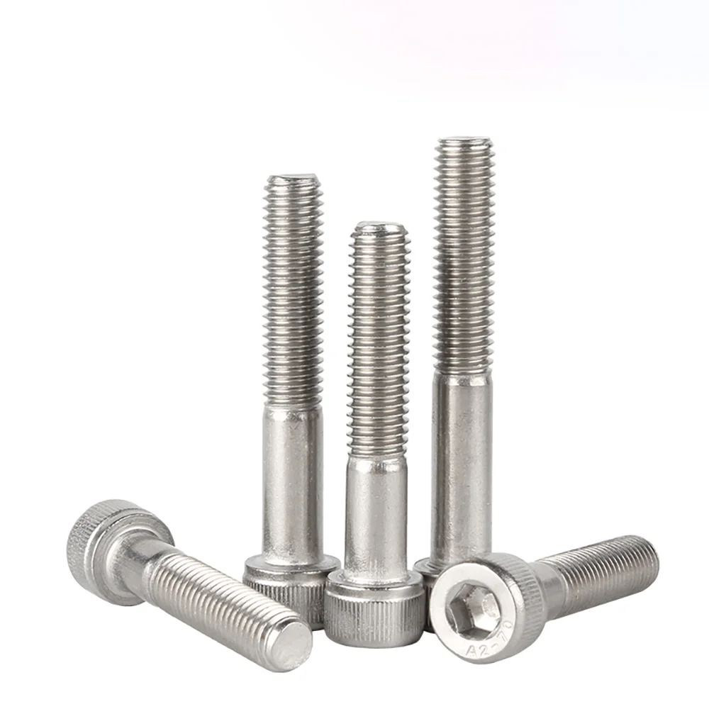 1/2/3/5pcs A4 Stainless Steel M5 M6 M8 M10 M12 Hexagon Socket Head Cap Screws Bicycle Hex Bolts Cheese Head Bolt Allen Cap Screw