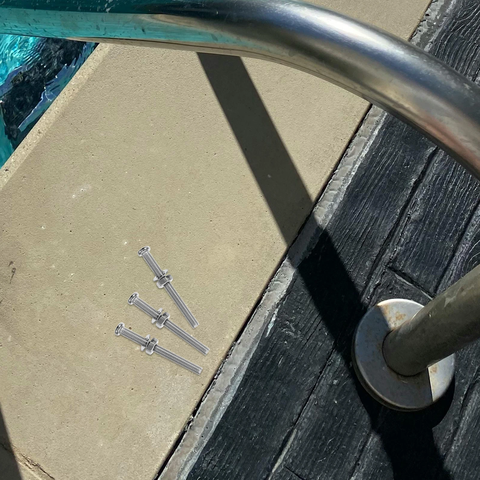 

6Pcs Pool Ladder Hardware Stainless Steel Screws for Underwater Ladders Secure Fastening Better Swimming Experience