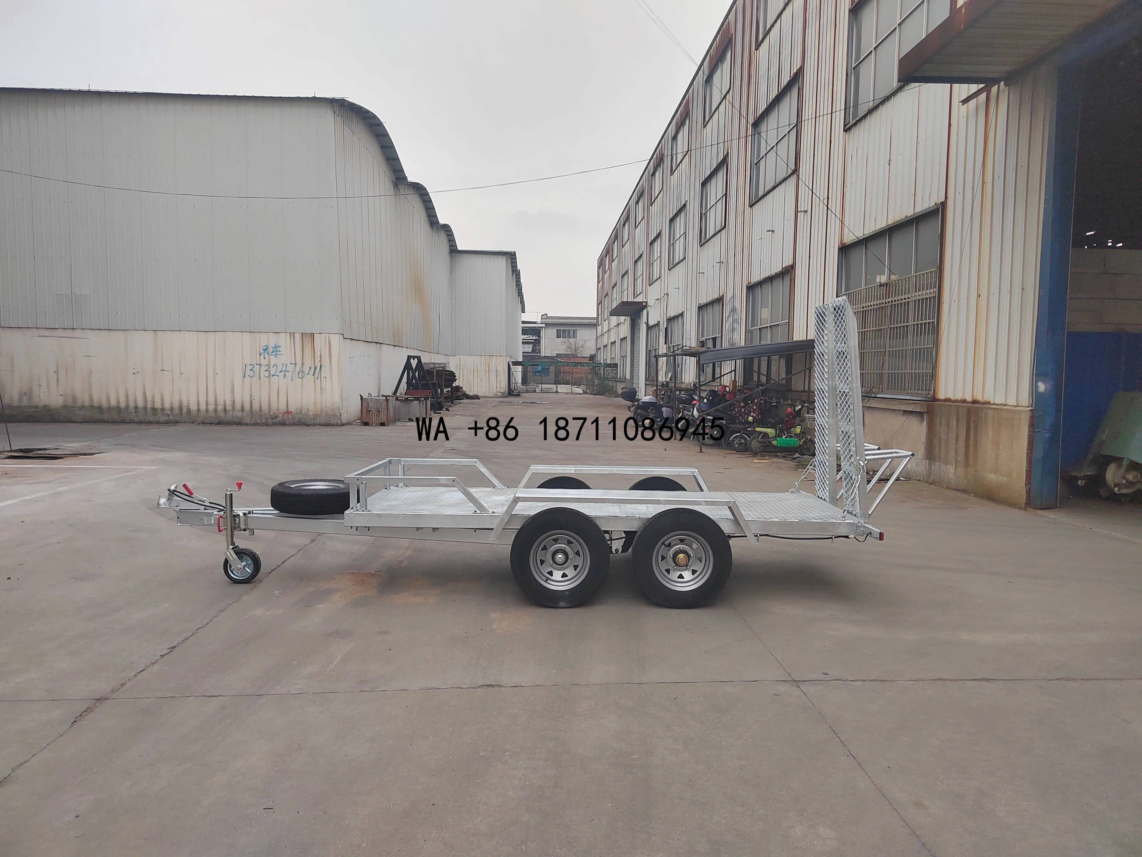 （Factory Direct Sale）Best Seller Galvanised 10x5 Tandem 2 Ton Hydraulic Mini Excavator Trailers