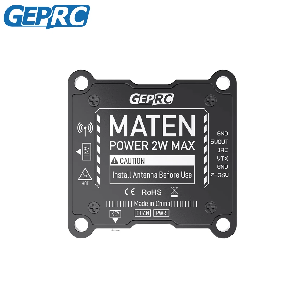 GEPRC MATEN 1.2Ghz 2W 2-8S 9CH 30.5*30.5mm Transmission d'image FPV Vtx