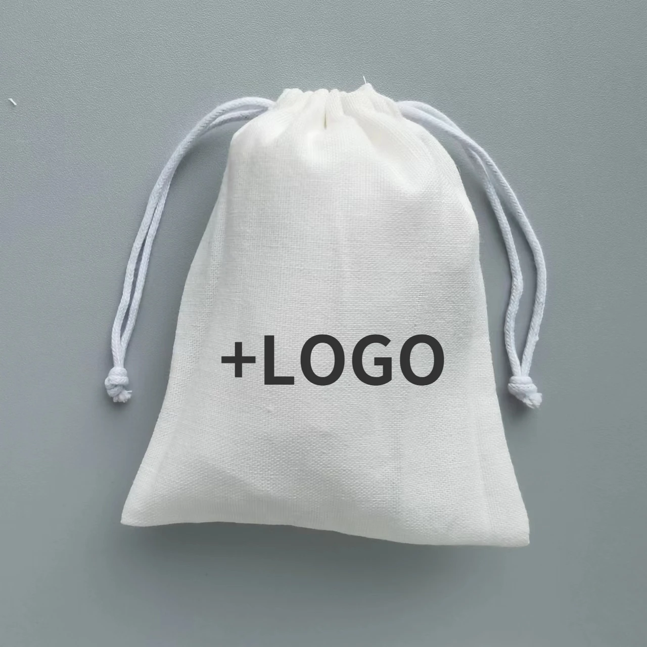 Wholesale Custom Cotton Linen Drawstring Bags for Wedding Christmas Gift DIY Package Small Plain Pouches Home Dustproof Sacks