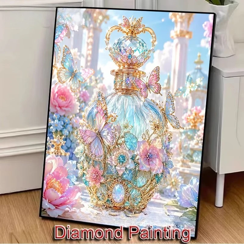 Diamantmalerei Blumen Schmetterlinge Quadratisches Mosaik Stickerei Handarbeiten Diamantkunst Vollkristall-Dekor