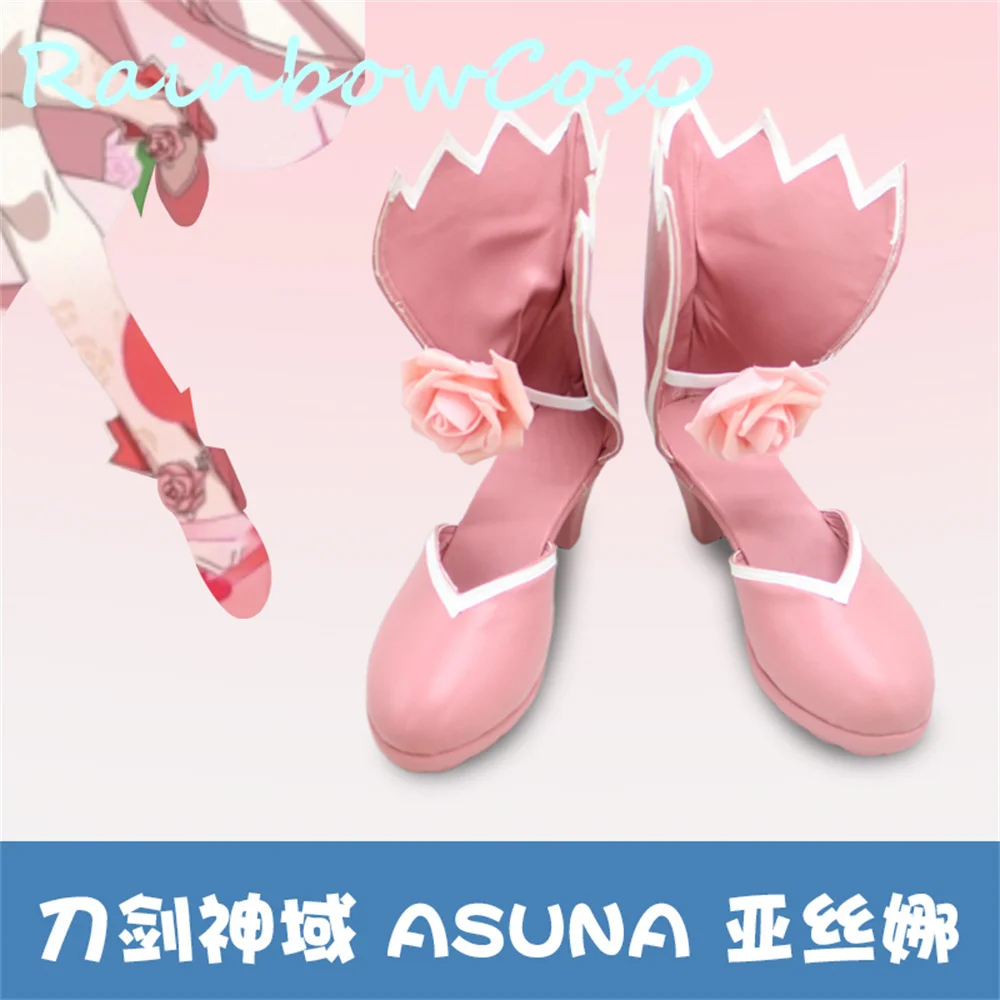 

Sword Art Online SAO Yuki Asuna Yuuki Asuna Cosplay Shoes Boots Halloween Christmas RainbowCos0 W2661