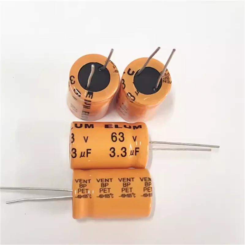 10PCS 63V 3.3uf audio frequency division BP non-polar electrolytic capacitor 63v 4.7uf 6.8uf 10uf 16X25mm