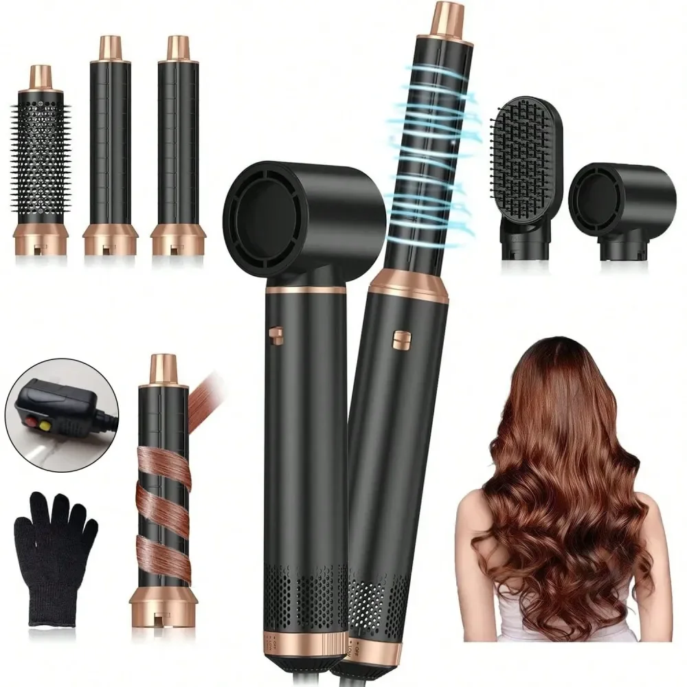 

Hot Air Brush Set, Upgraded Negative Ion Blow Dryer Brush, Multifunctional Hair Styler for Drying, Curling & Styling