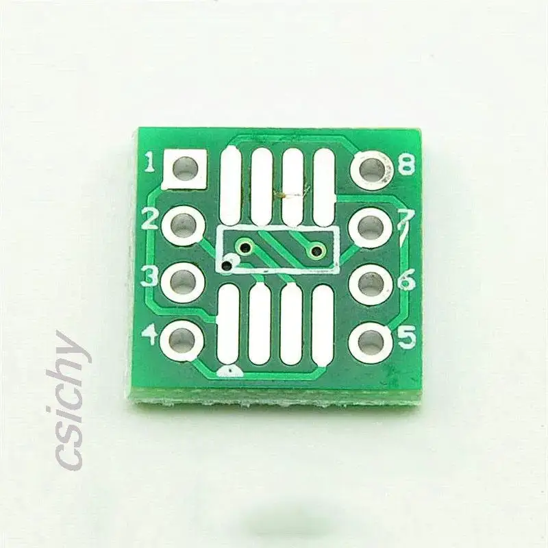 20pcs/lot TSSOP8 SSOP8 SOP8 to DIP8 PCB SOP-8 SOP Transfer Board DIP Pin Board Pitch Adapter In Stock