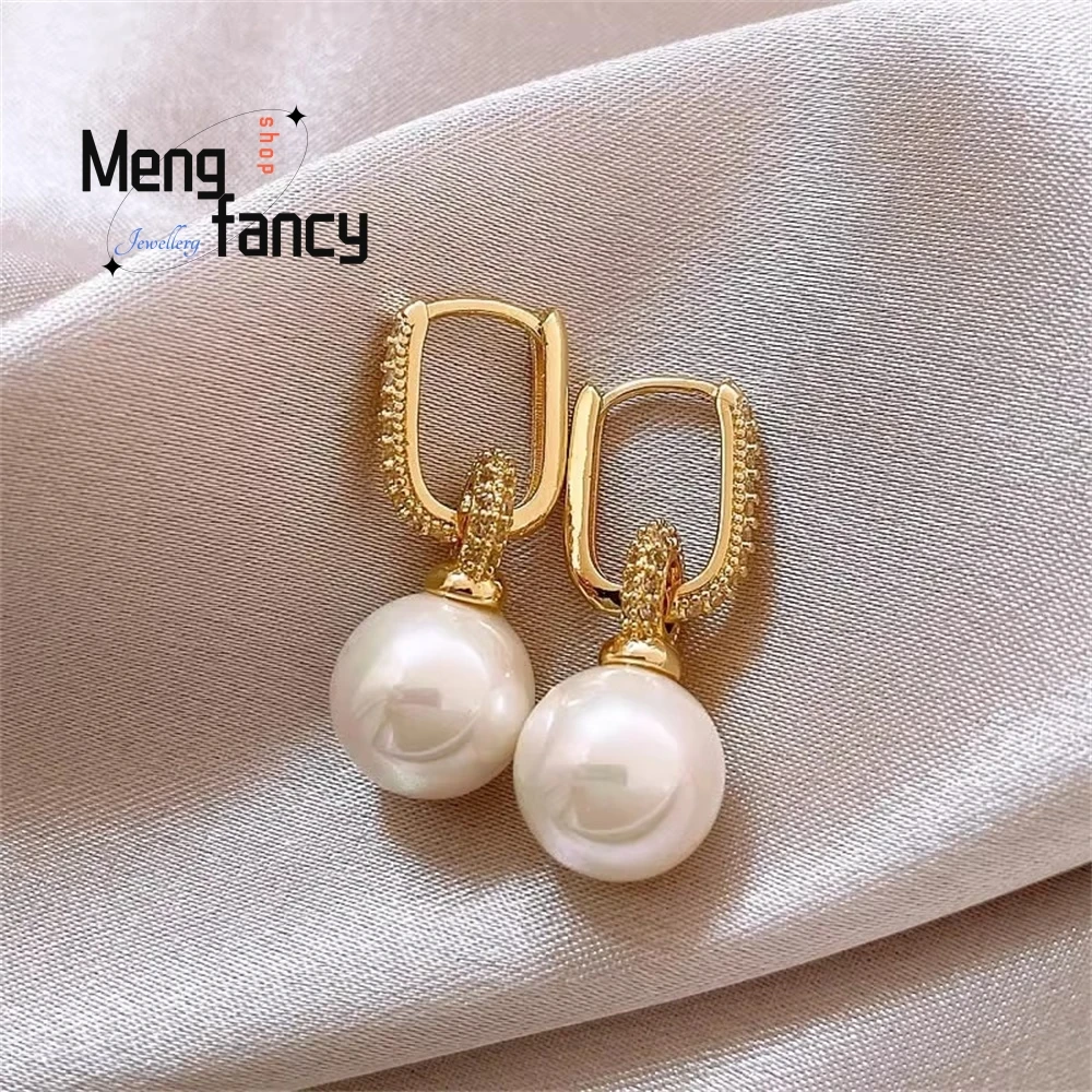 

High-Grade Zircon Pearl Earring Earrings For Women, A Stylish And Elegant Design, Are Popular Ear Accessories Fashion Jewelry