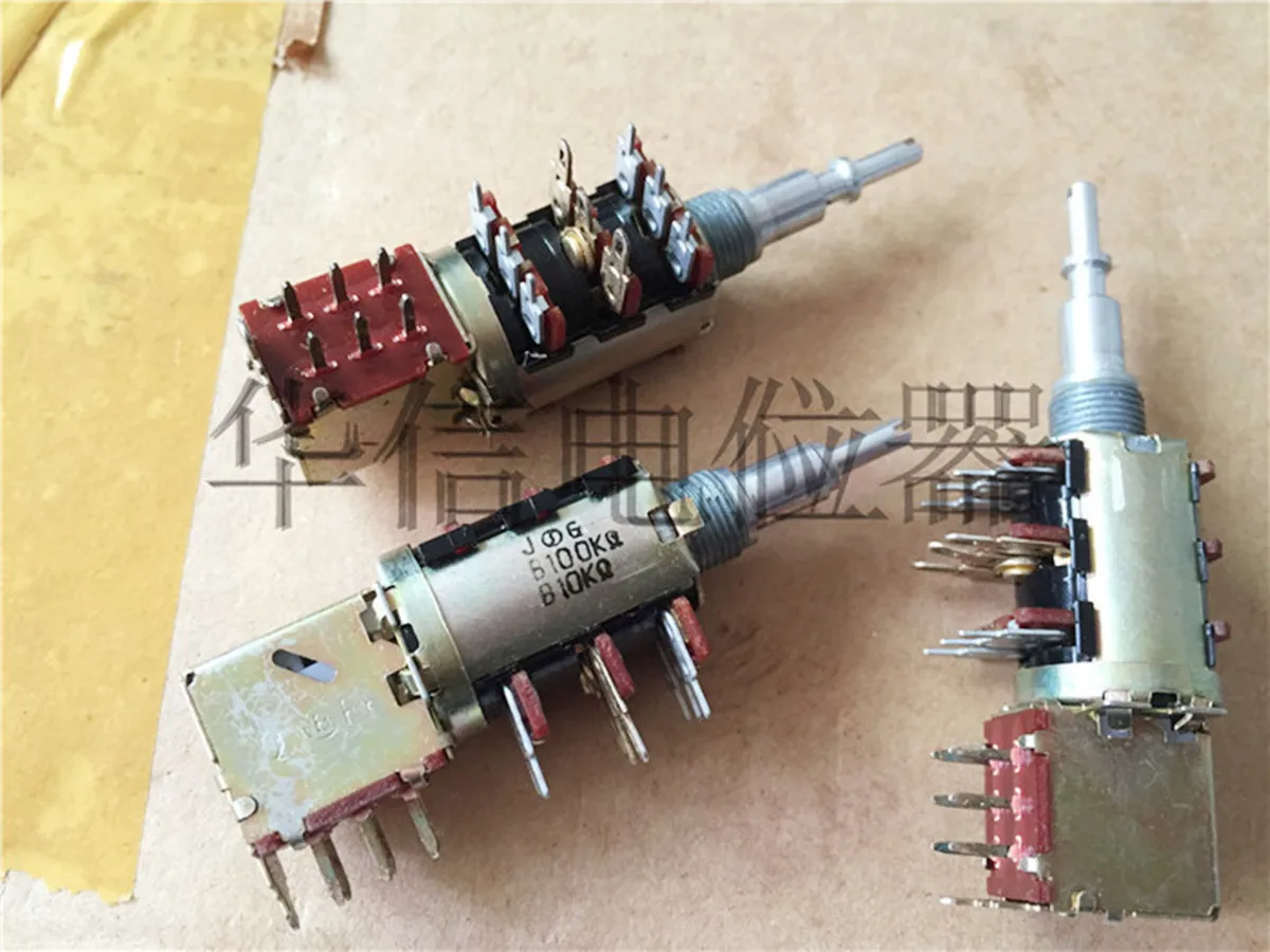 

Original new 100% B100K B10K dual resistance dual switch potentiometer instrument potentiometer