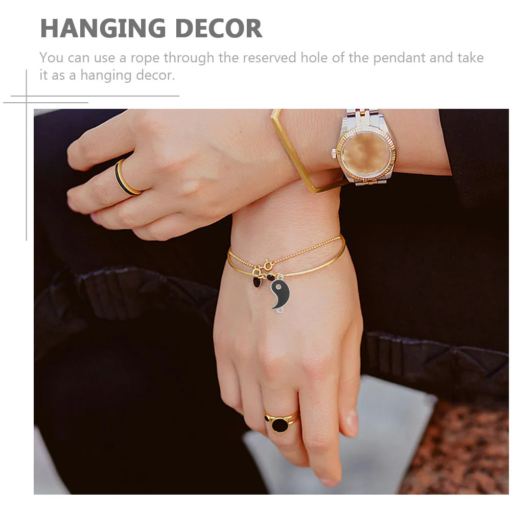 

36Pcs Bagua Keychain Charms Alloy DIY Pendants for Bracelets Necklace Schoolbag Decorations Jewelry Making Findings