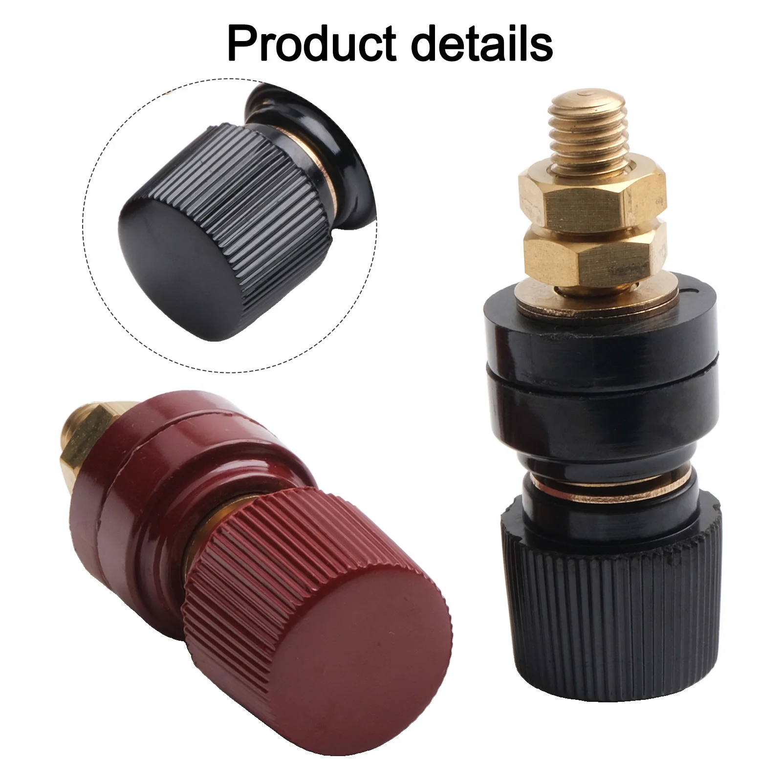 Brass Binding Posts 1 Pair M10 Thread 555 Type 300A for Welding Machine Connections and Electrical Distribution Applications