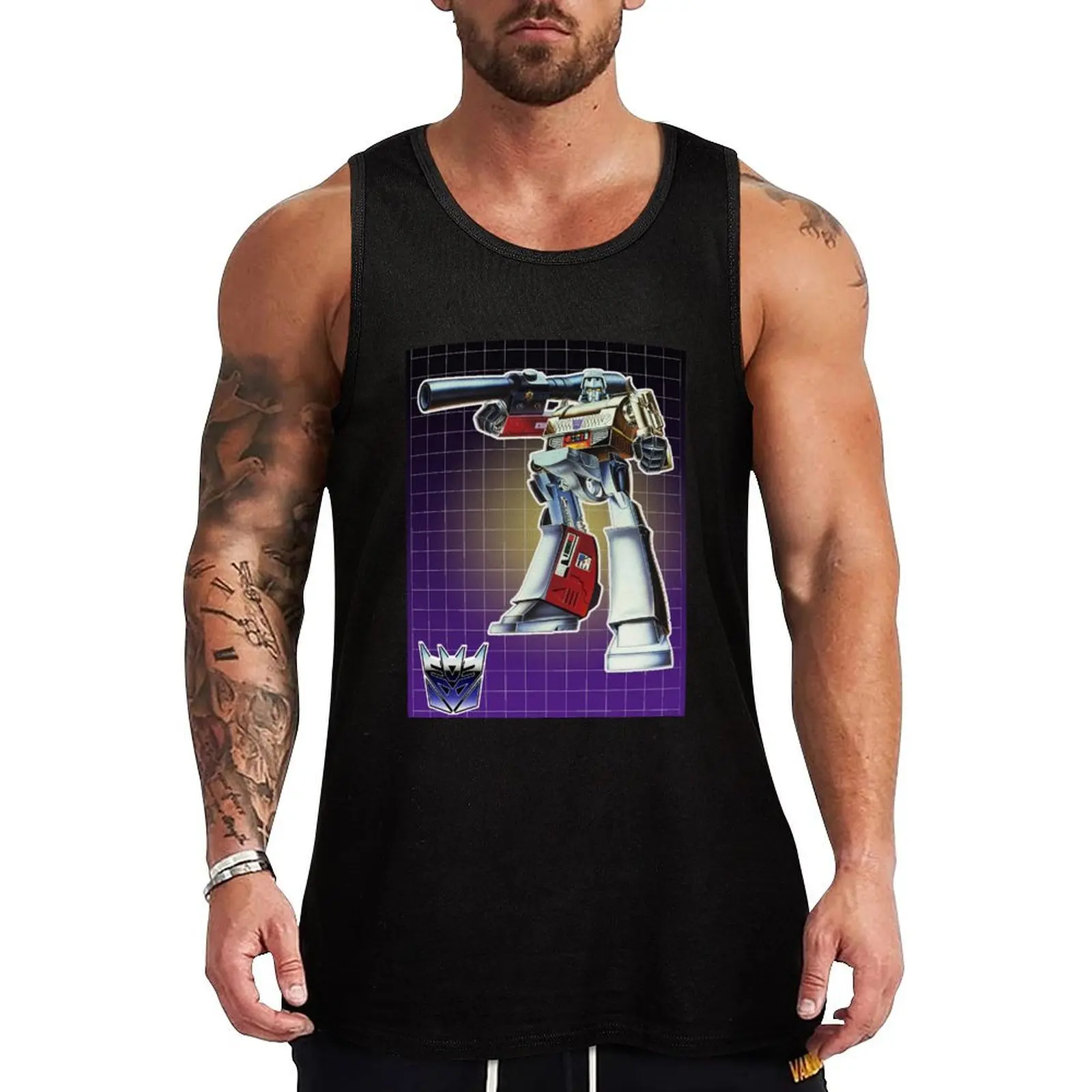 MEGATRON G1 BOX ART Tank Top Athletic Gym Tank Top Sleeveless Quick Dry Training