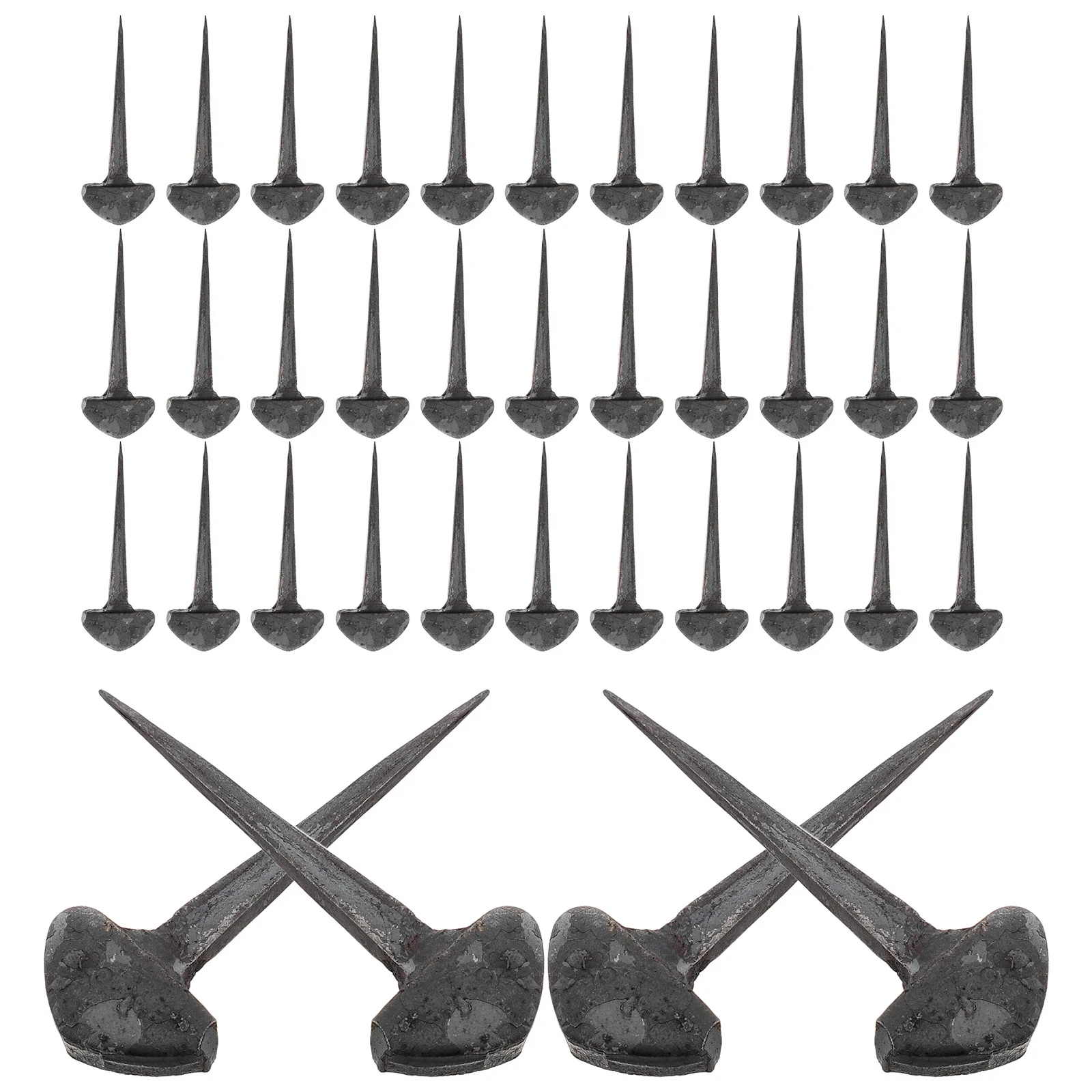 50 قطعة مسامير حدوة الحصان مستقرة دائم الحديد حافر مسمار المحمولة حدوة الحصان أداة لرياضة الفروسية حافر الرعاية الحصان المثبتات