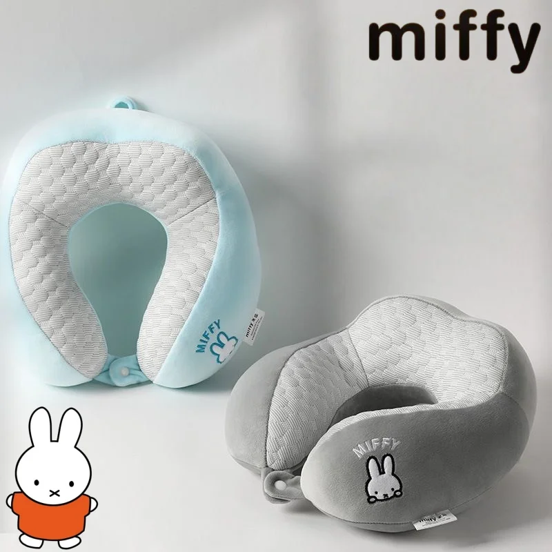 Miffy Kaninchen Niedliches Kreatives Cartoon-Muster Reise-Nackenkissen Tragbares Einfaches Modisches Weiches Hautfreundliches U-förmiges Kissen