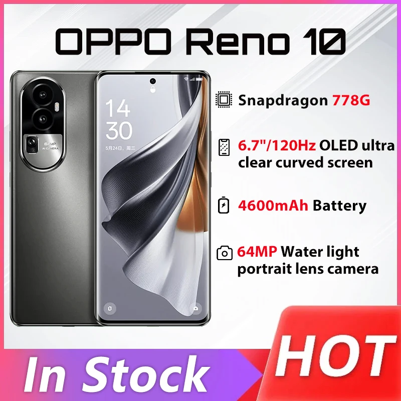 NEW OPPO Reno 10 5G SmartPhone 64MP Rear Camera Snapdragon 778G Octa Core 6.7