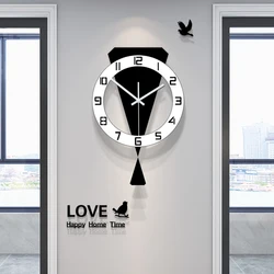 Swinging Wall Clock Living Room Luxury Home Decoration Restaurant Entrance Silent Wall Hanging Clock Living Room Decoration