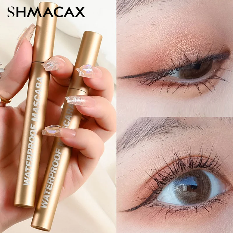 Long Lasting Eyelash Extension Mascara, impermeável, à prova de suor, fibra de seda, grossa, ondulação, volume, mancha, secagem rápida, não-florescendo