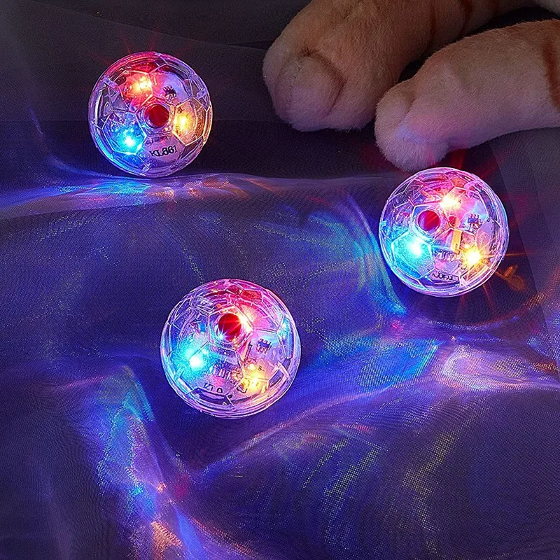 3Pcs Flash Ball Battery Powered Paranormal Equipment Portable Cat Small Motion Light Up Gift Interactive Pet Toy LED