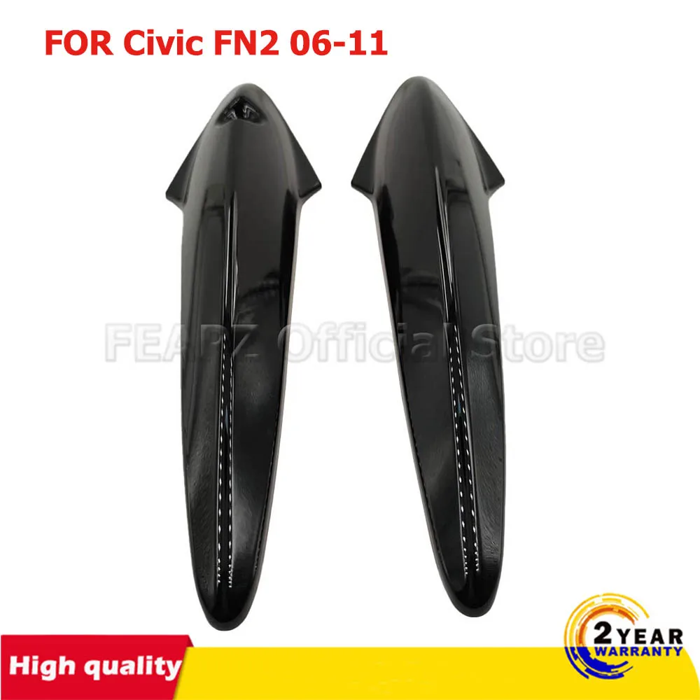 For CIVIC TYPE R FN2 FK2 Only Euro Civic  Car Carbon Fiber Exterior Door Handle Cover Trim Fit  Black Door Handles Gloss