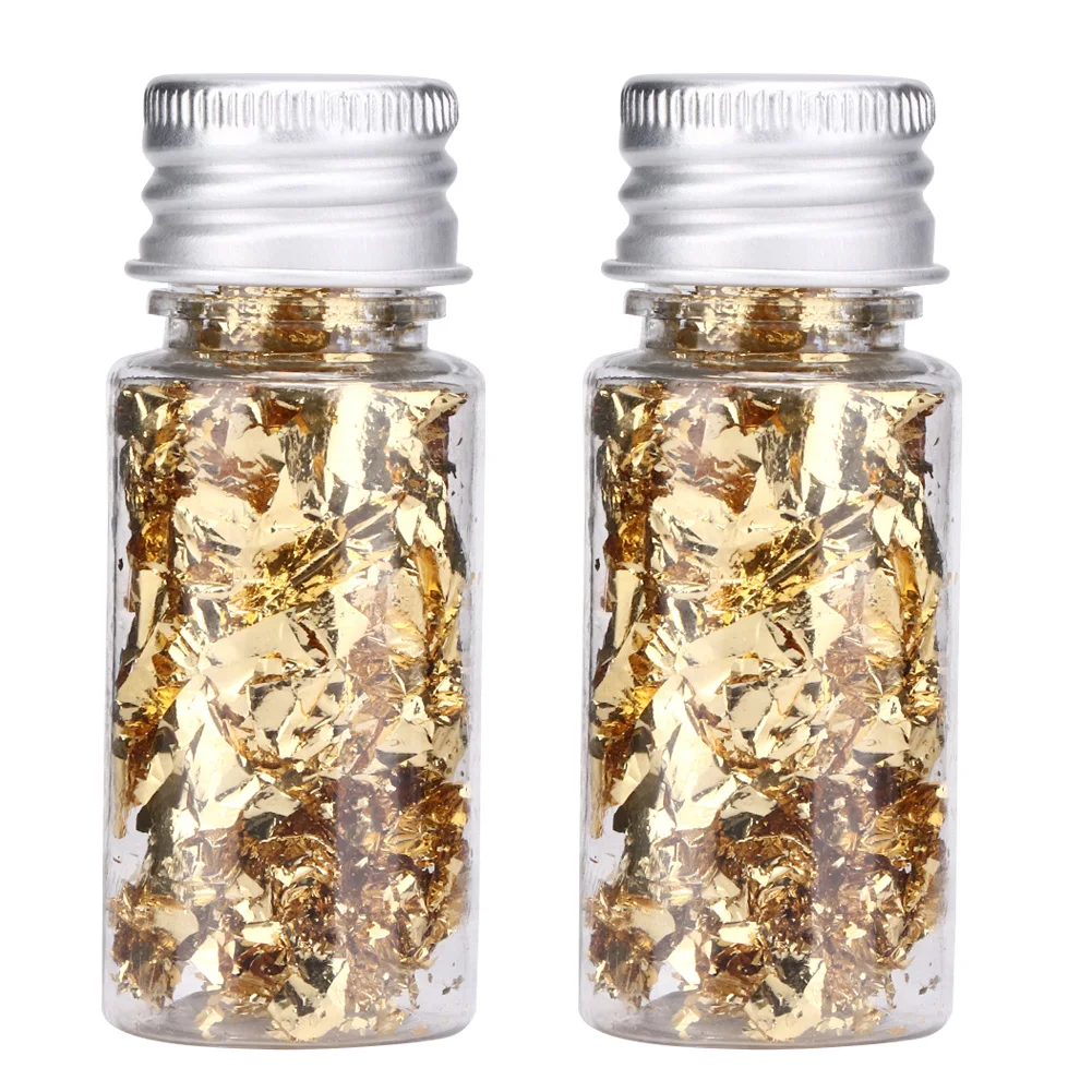 

2Pcs Multifunction Bottled Gold Decorative Foil Paper For Food Dessert Decoration Crafts Home Party Supplies