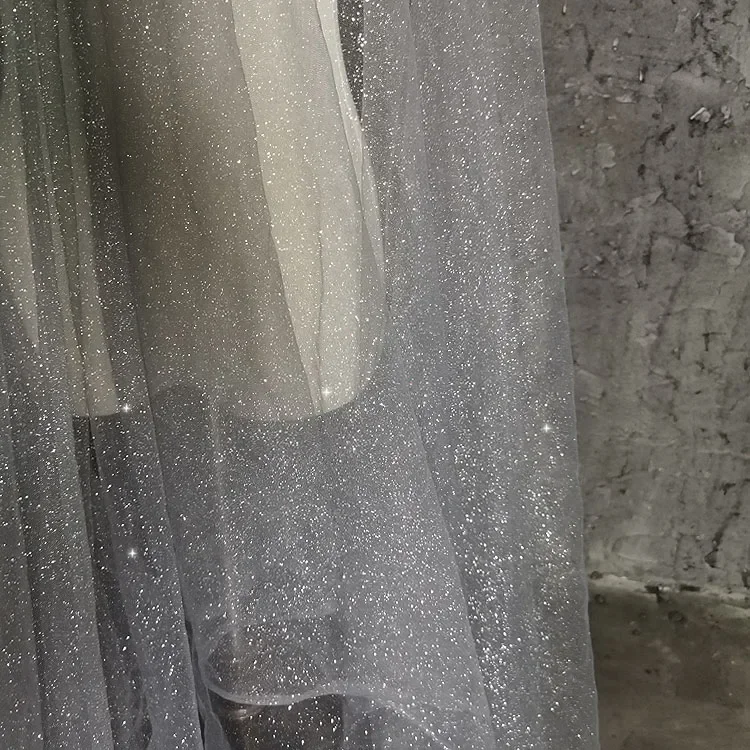 ホットスタンプパウダーコーティング、キラキラメッシュ縫製、ふわふわスカート、DIY撮影装飾、ウェディング背景、デザイナー生地