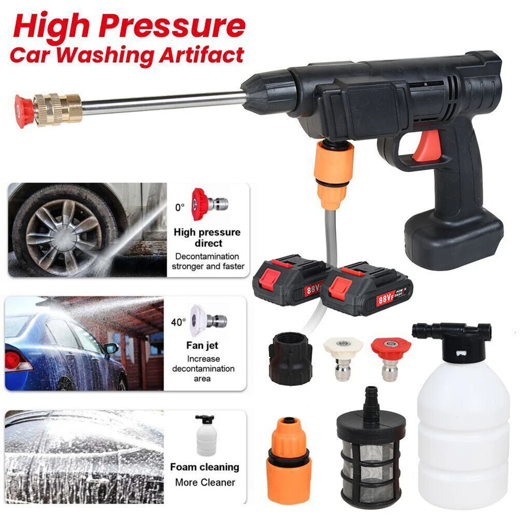 Portable Pressure Washer Gun Auto Car Mobile Pressure Washer Spray Gun Garden Car Convenient and Efficient Cleaning Tools