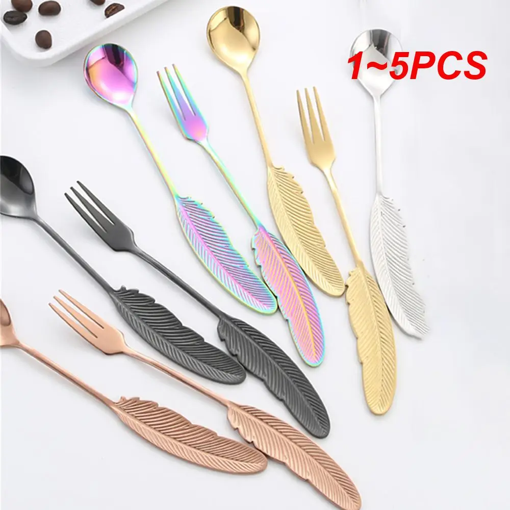 1~5PCS Creative Handle Design Creative Spoon Exquisite Craftsmanship Hanami Resistant To Scratches