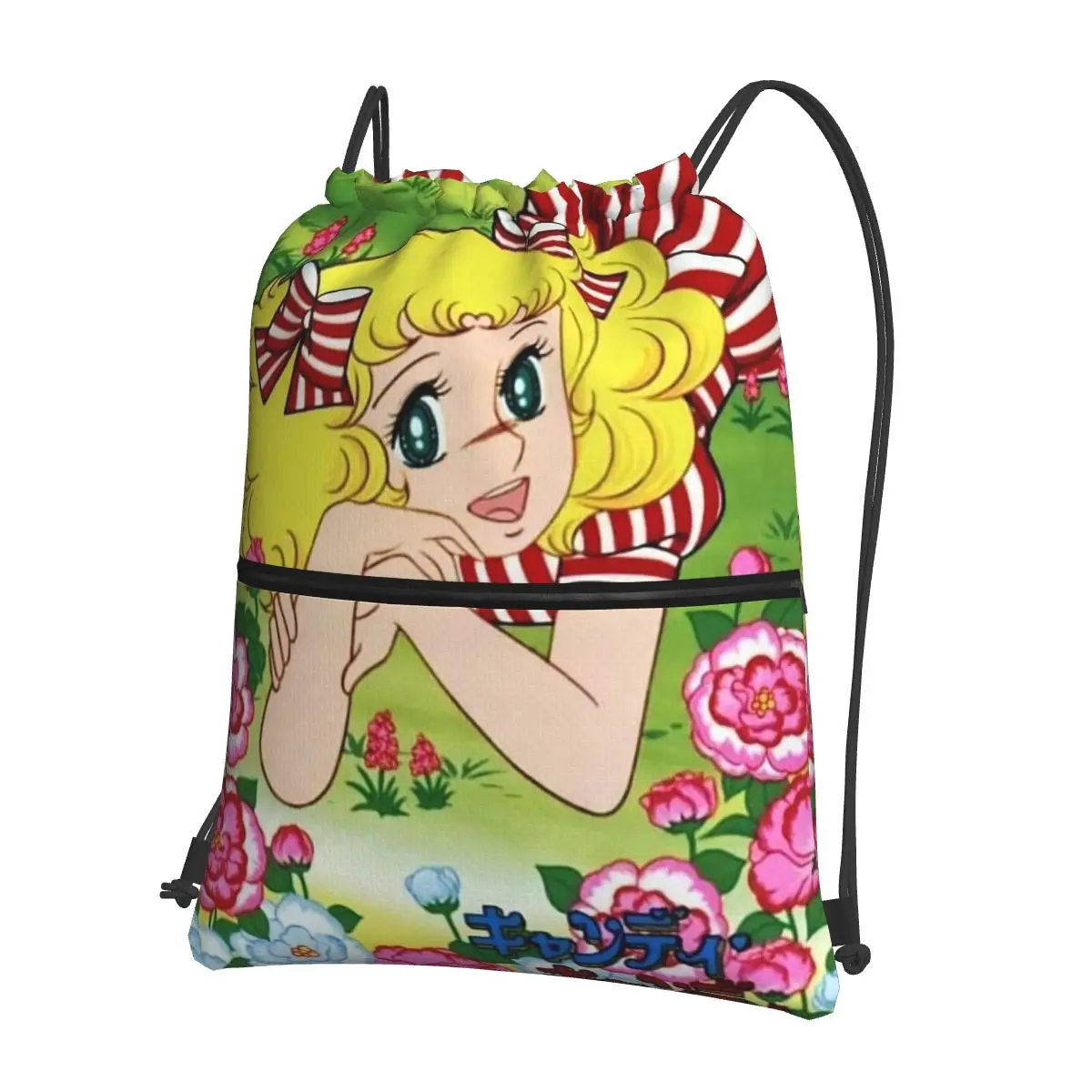 Candy Candy Anime Backpacks Portable Drawstring Bags Sports Bag Book Bags for Man Woman Students