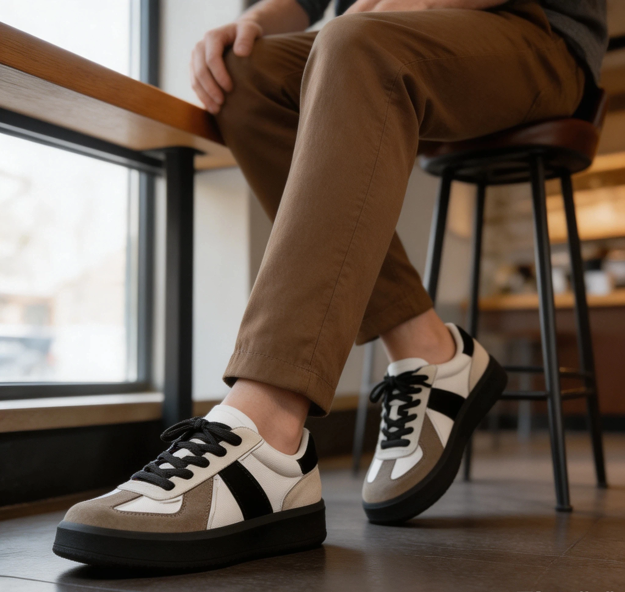 Men Spring Trainer Shoes Thick Platform Height Increasing Casual Skate Shoes Versatile Trendy Travel Sneakers