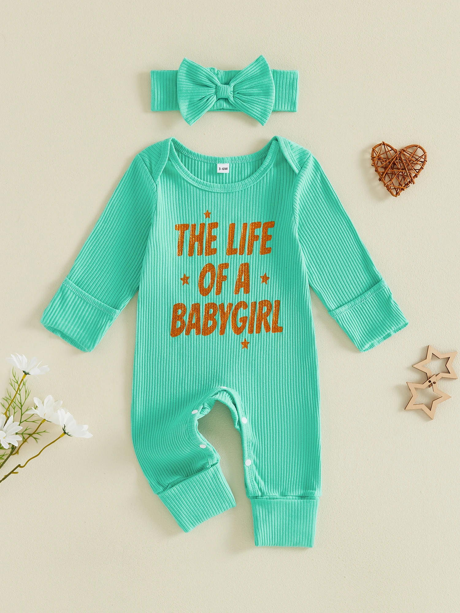 -Bow Sleeve-Jumpsuit- Headband Letter Print Letter Long Letter Print Long Bow Latest -Bow Sleeve-Jumpsuit-