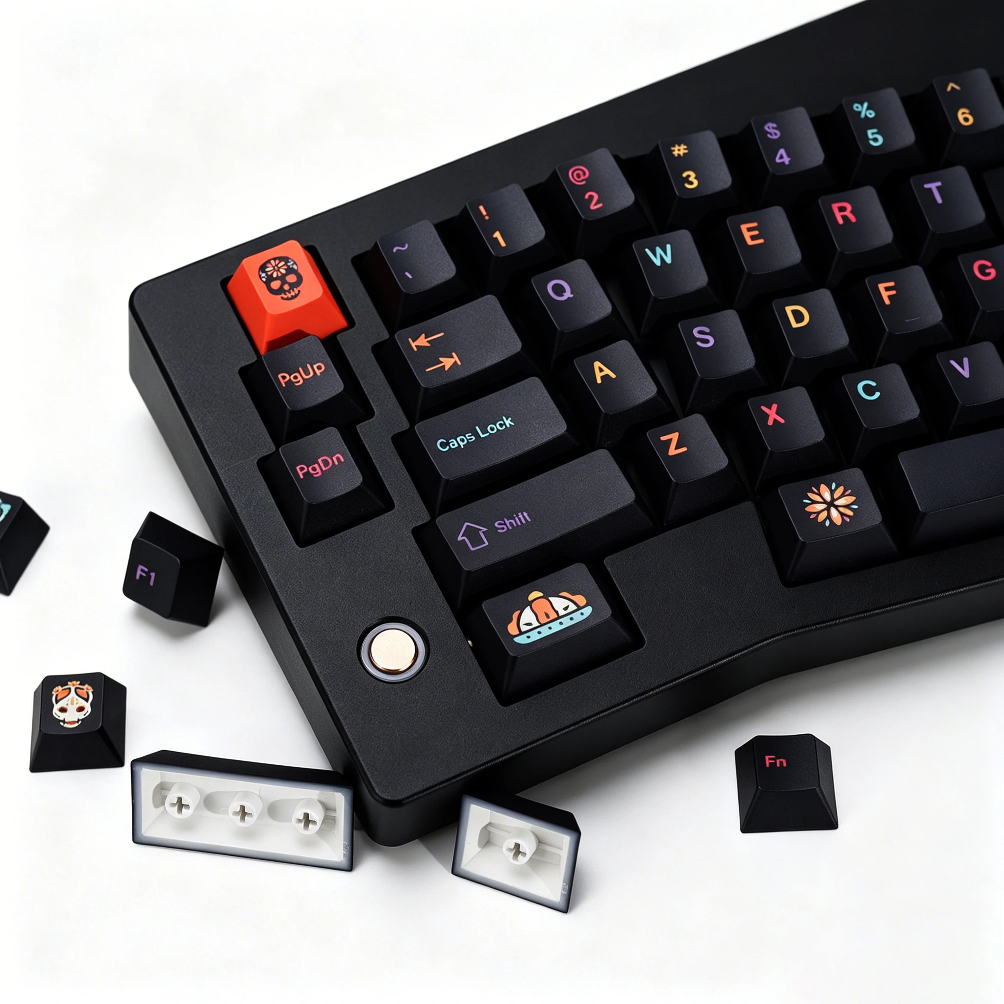 KBDiy Clone GMK Keycaps Retro GMK Mictlan Cherry Profile PBT ISO Keycap For Magnetic Switches 60 Gaming Mechanical Keyboard KIT