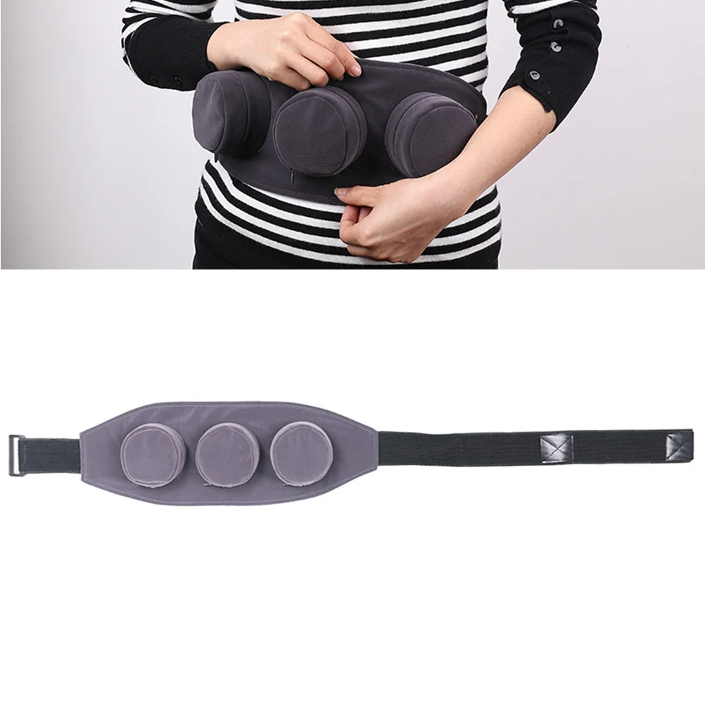 

1pc Moxa Purifier Cover Moxibustion Cloth Cover High-Density Flocking Fabric 3 Pockets Adjustable Belt Hook Loop Elastic Band