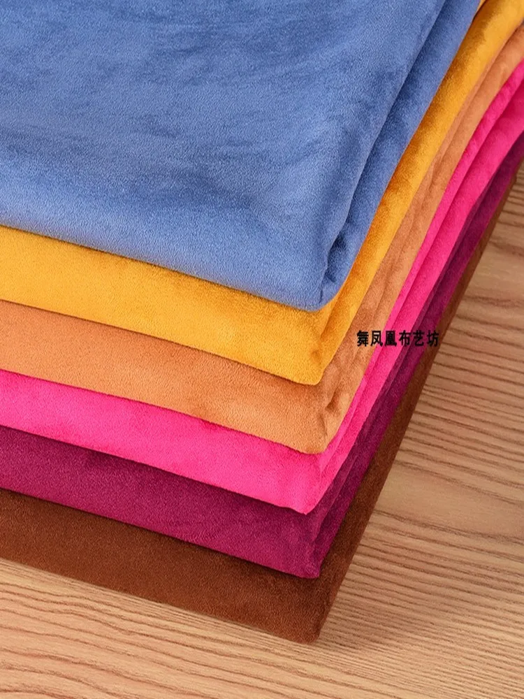 Thickened Suede Fabric By The Meter for Dress Coats Clothing Pillowcases Sewing Imitation Suede Cloth Draping Soft Bouncy Silky