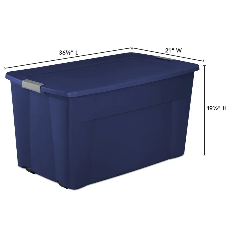 45 gal. Whee Latch Tote, Adult, Plastic, Stadium Blue