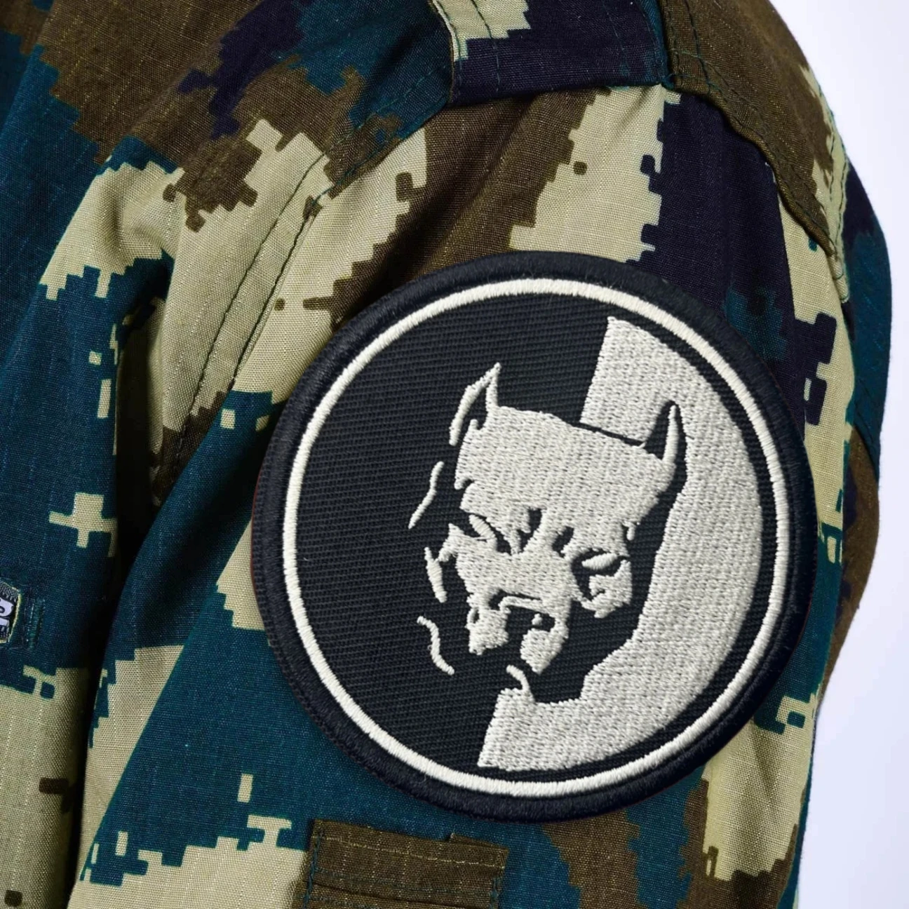 „Pitbul“-Hund, lustiges Moralabzeichen, bestickte Aufnäher für Kleidung, taktisches Militärarmband, Rucksackaufkleber mit Klettverschluss