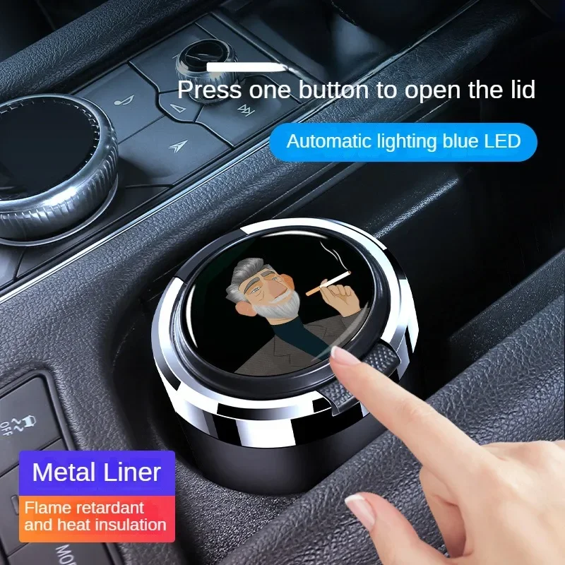 Car Ashtray Creative Multifunctional Lidded Automatic Men's  Advanced Sense Artifact  Volvo  Car Ashtray  Cigar Ashtray