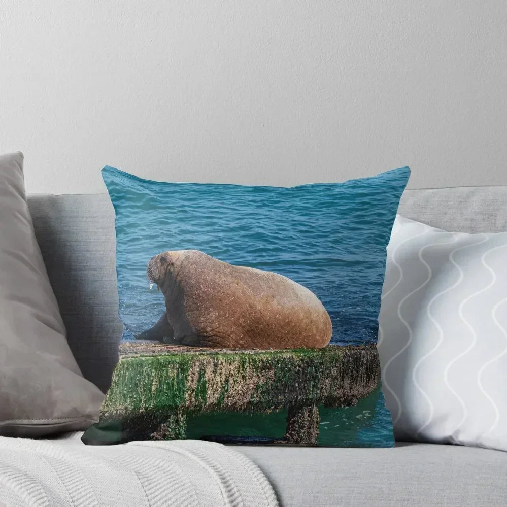 

Tenby's Wally The Walrus Throw Pillow autumn pillowcase Christmas Pillow Cases Decorative Cushion Cover pillow